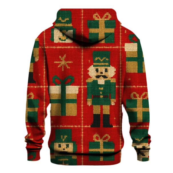 North Pole Toy Workshop Grid Design heavyweight hoodies