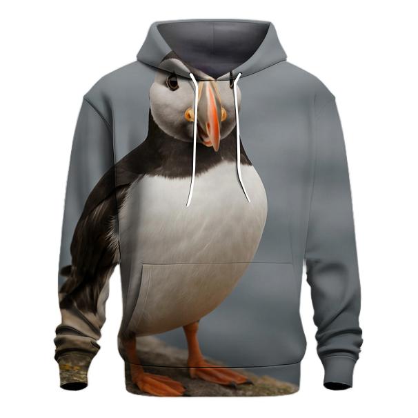 Atlantic Puffin Cliff Edge Portrait graphic hoodies