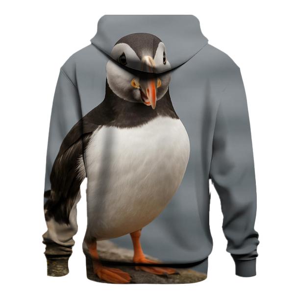 Atlantic Puffin Cliff Edge Portrait graphic hoodies