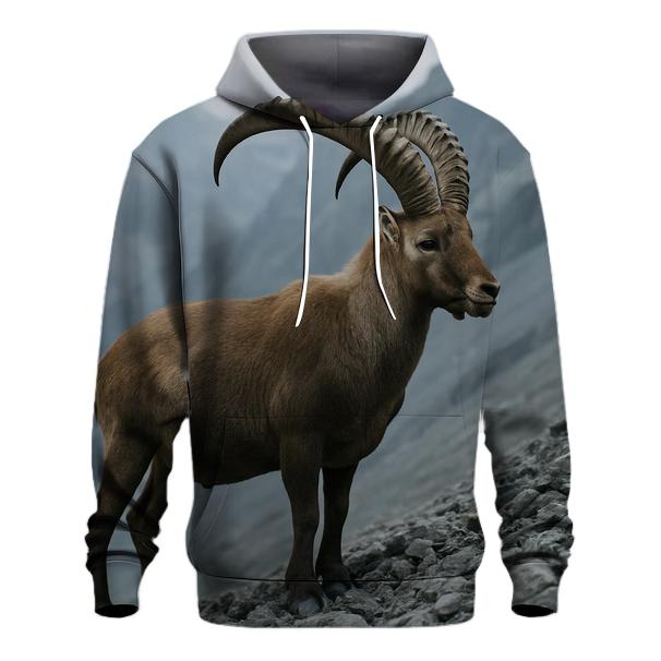 Mountain Ibex On Alpine Scree lightweight hoodies
