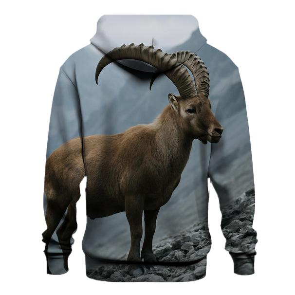 Mountain Ibex On Alpine Scree lightweight hoodies