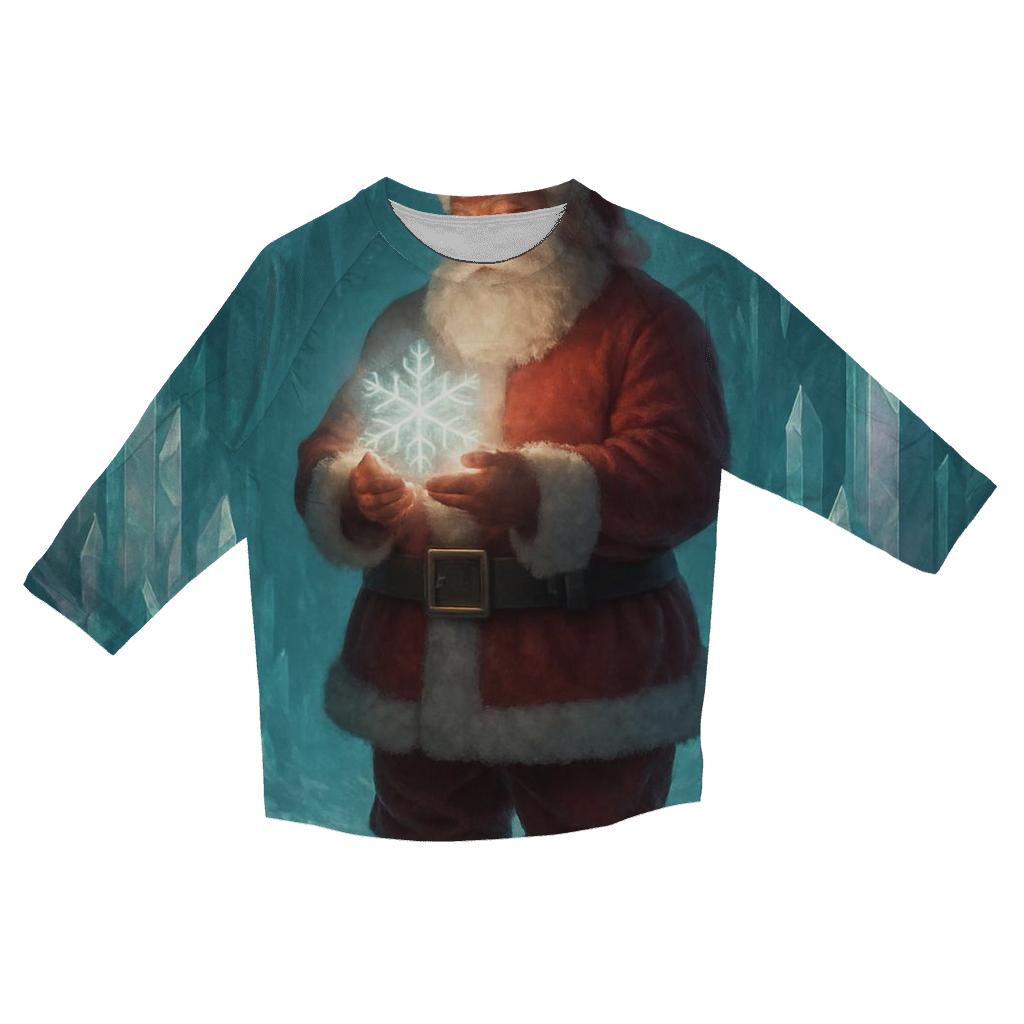 Crystal Cave Santa Reflection custom 3/4 sleeve shirts