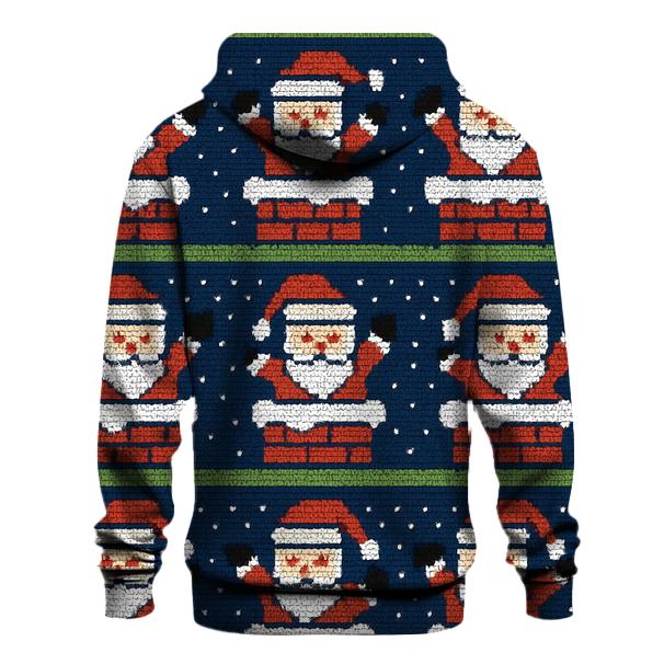 Santa Chimney Stripe Design pullover hoodies