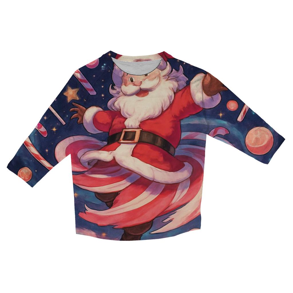 Candy Galaxy Santa Spin custom 3/4 sleeve shirts