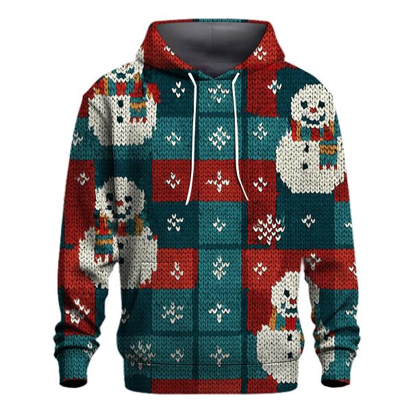 Snowman Scarf Plaid Design zip-up hoodies