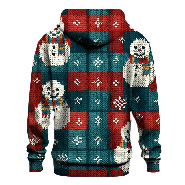 Snowman Scarf Plaid Design zip-up hoodies