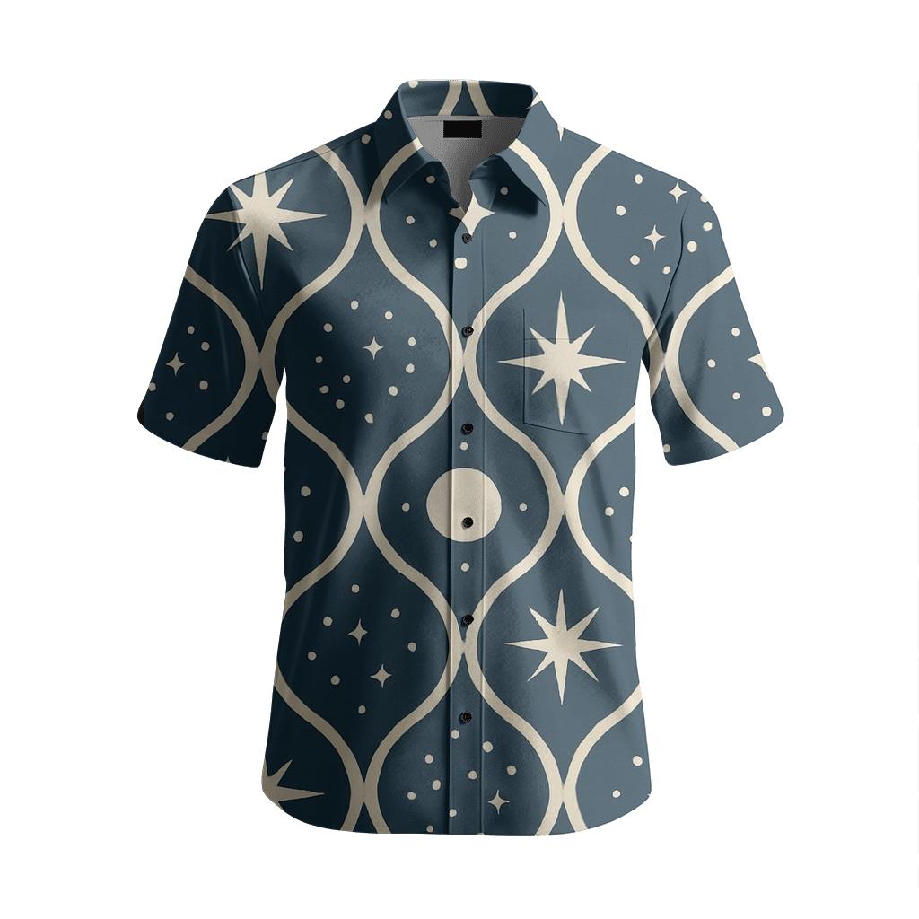 Celestial Ogee Constellation Lattice personalized embroidery shirts