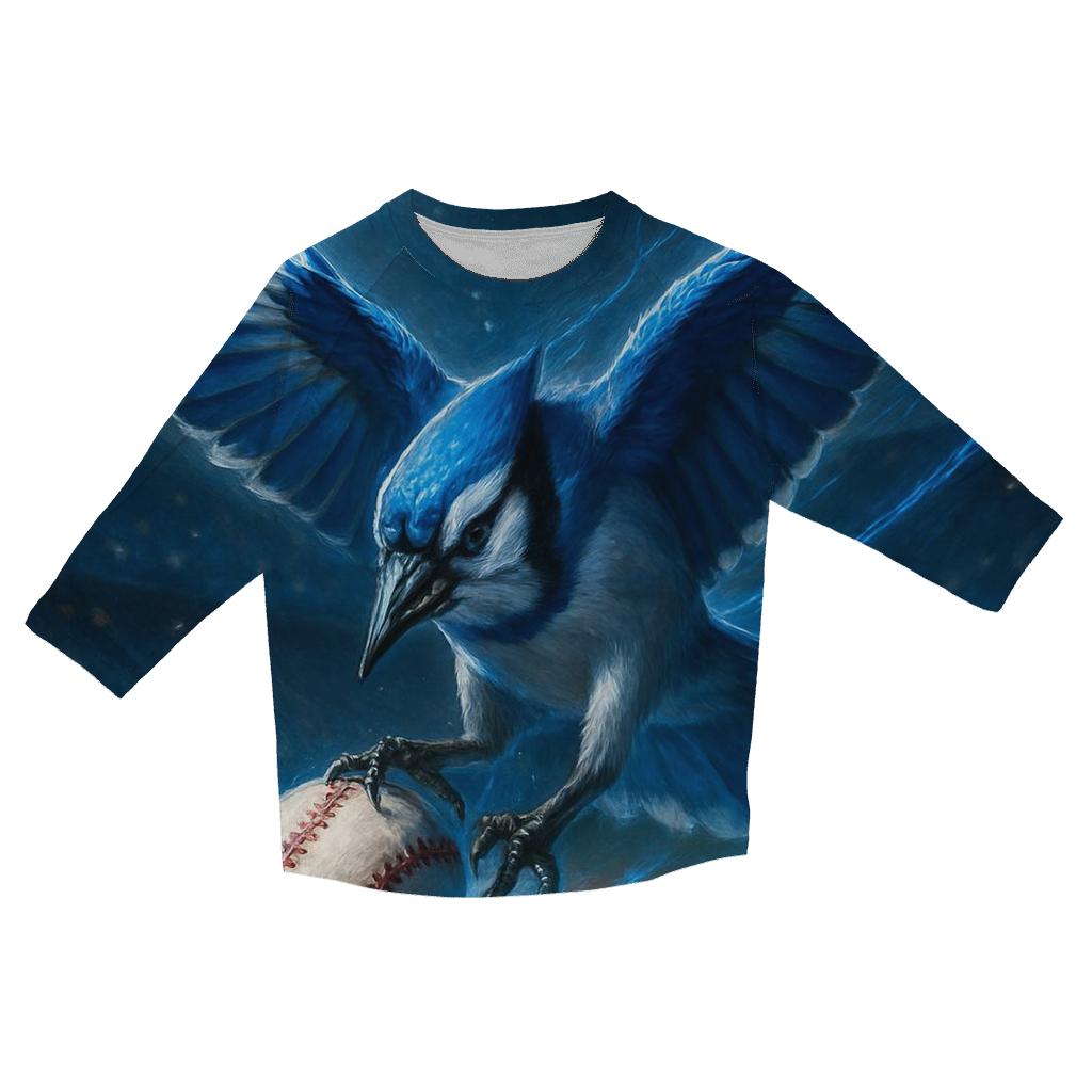 Electric Flight Blue Jays Diamond Surge designer 3/4 sleeve blouses