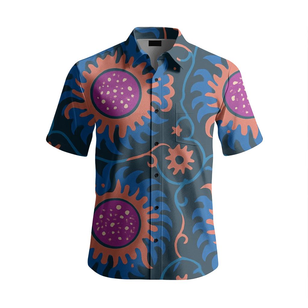 Nebula Bloom Suzani Medallions premium embroidered apparel