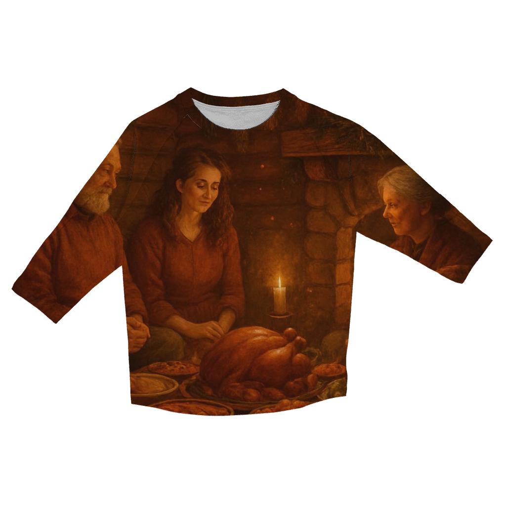 Cozy Cabin Hearthside Gathering casual three quarter sleeve shirts