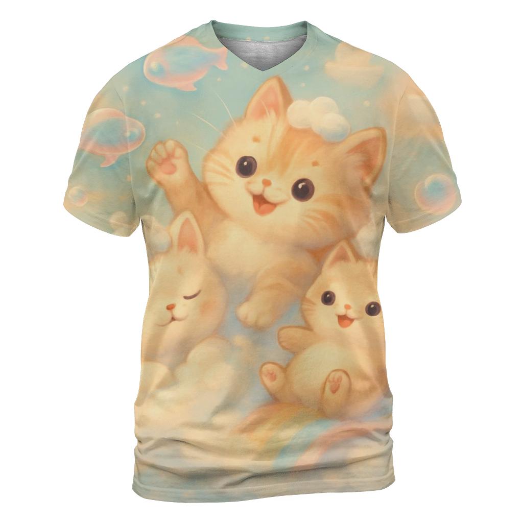 Bubble Bath Dream Kittens designer pattern shirts