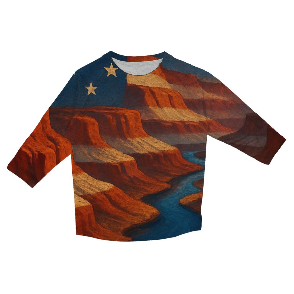 Canyon Stripes Horizon stylish quarter sleeve tops