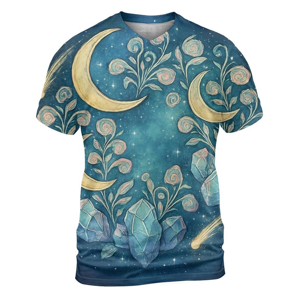 Quantum Garden Of Moons creative print fashion shirts