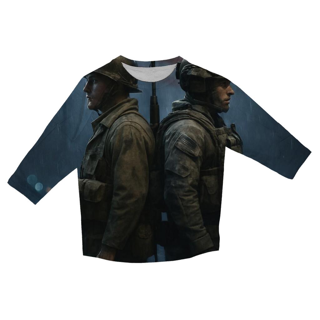 Brothers In Arms Flag Reflection fashion 3/4 sleeve shirts