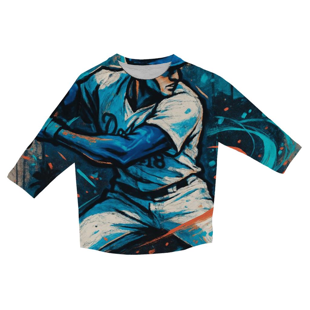 Dodger Blue Street Graffiti Swing personalized 3/4 sleeve tees