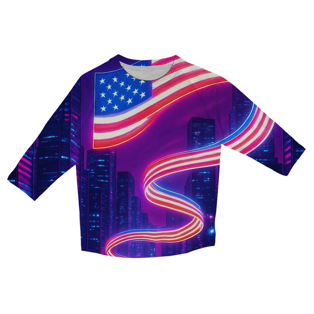 Neon Skyline Starstream printed three quarter sleeve shirts