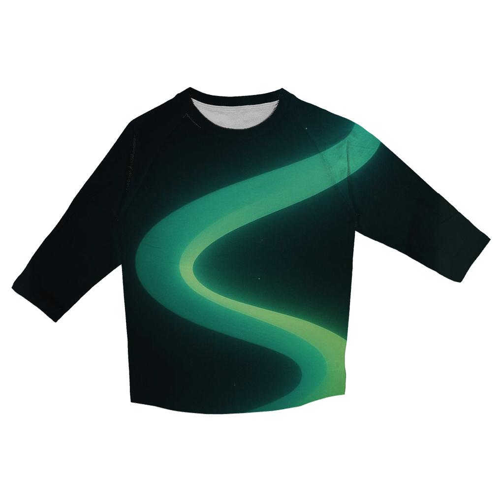 Chromatic River Path fashion 3/4 sleeve shirts