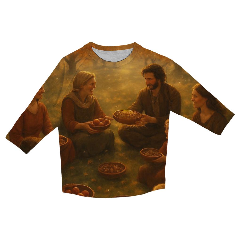 Golden Orchard Gratitude Circle cotton quarter sleeve shirts