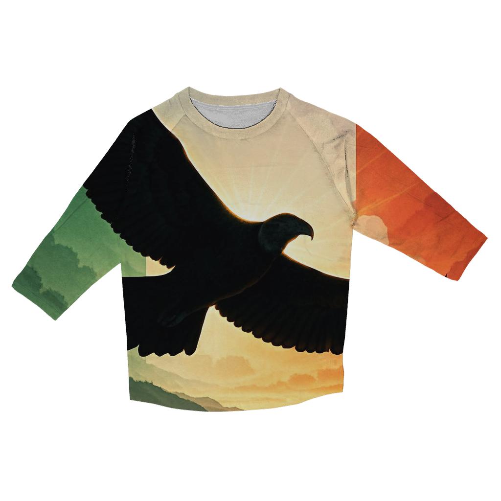 Mexican Flag Mountain Condor Silhouette stylish quarter sleeve tops