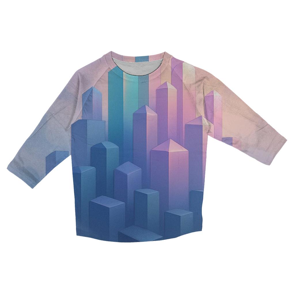 Iridescent Skyline Drift casual three quarter sleeve shirts