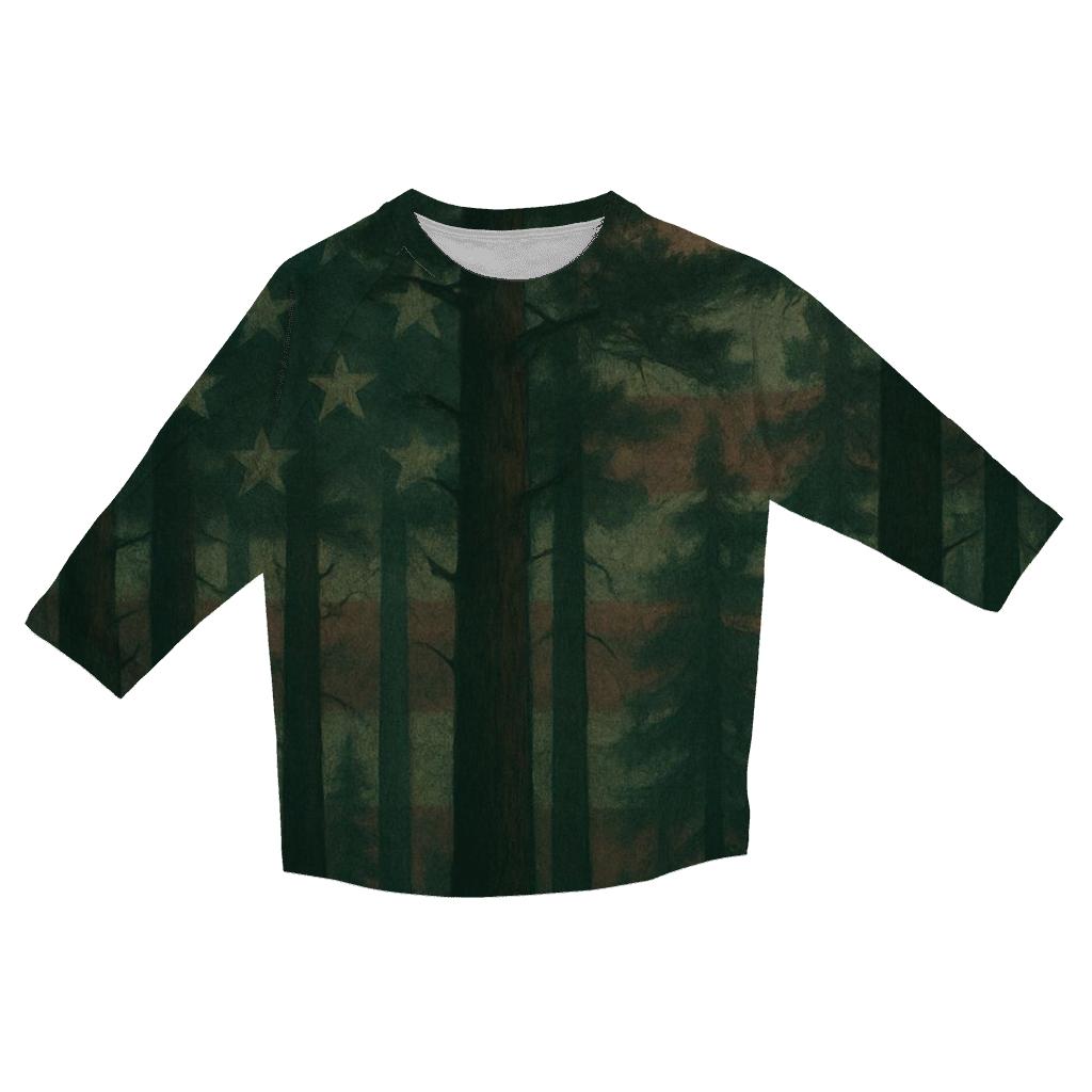 Camouflage Stars Over Timberline fashion 3/4 sleeve shirts