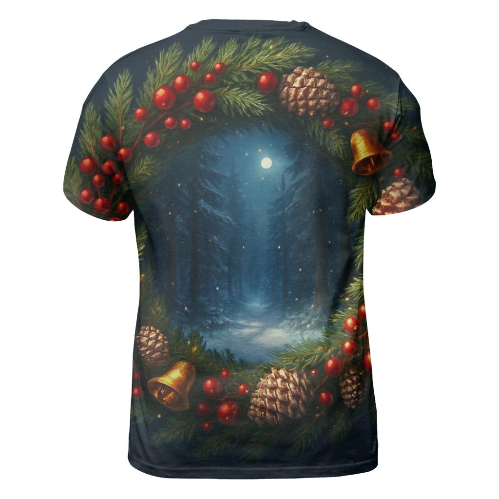Wreath Portal To Winter Forest creative print fashion shirts