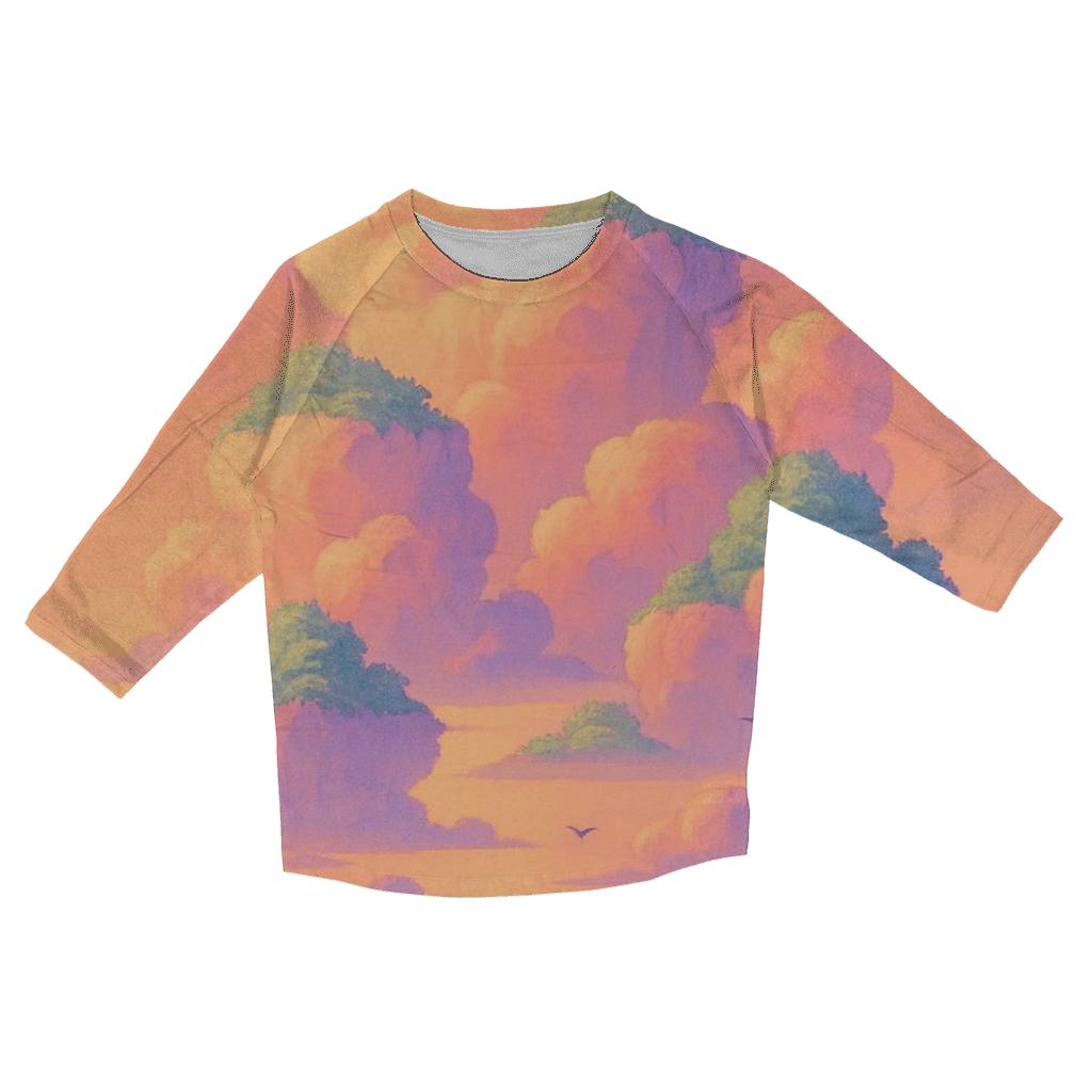 Pastel Tide Cloud Gardens trendy 3/4 sleeve tops