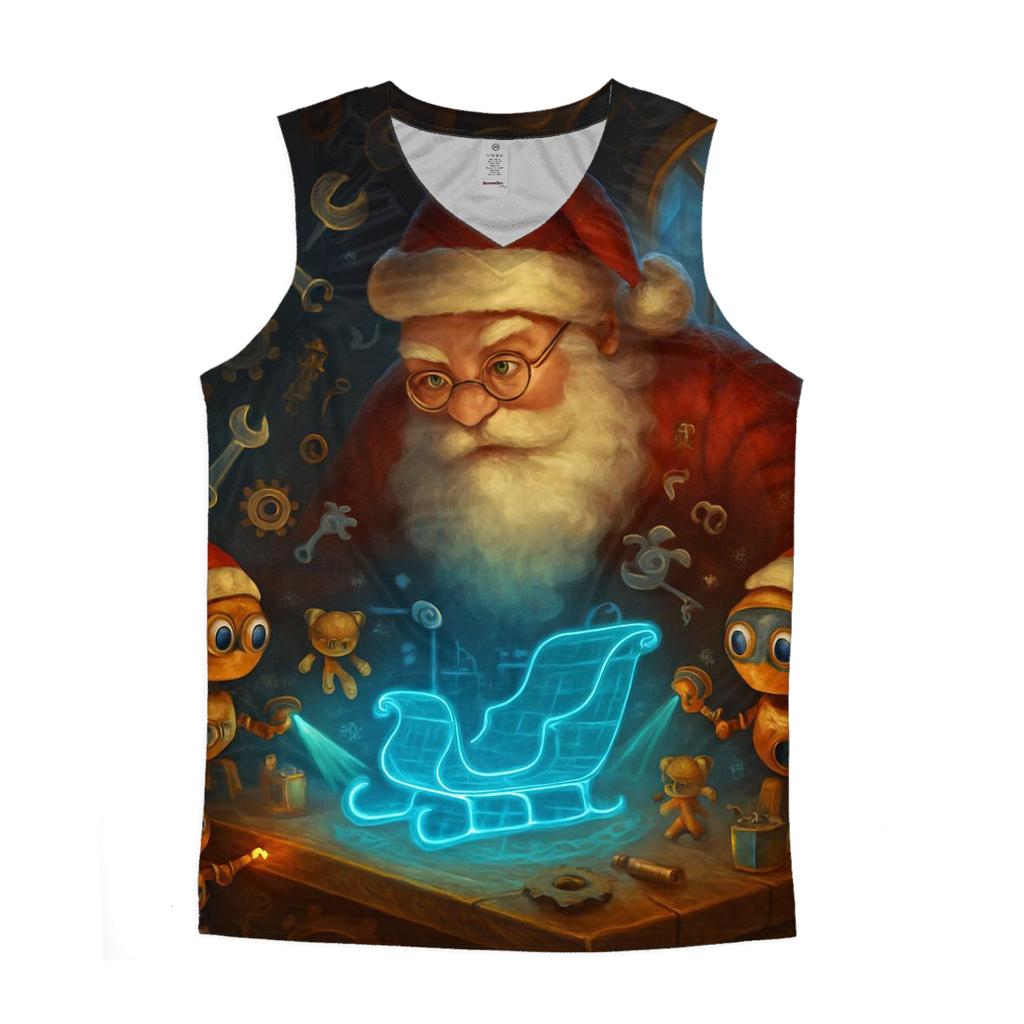 Workshop Tech Santa Blueprint stylish racerback tanks