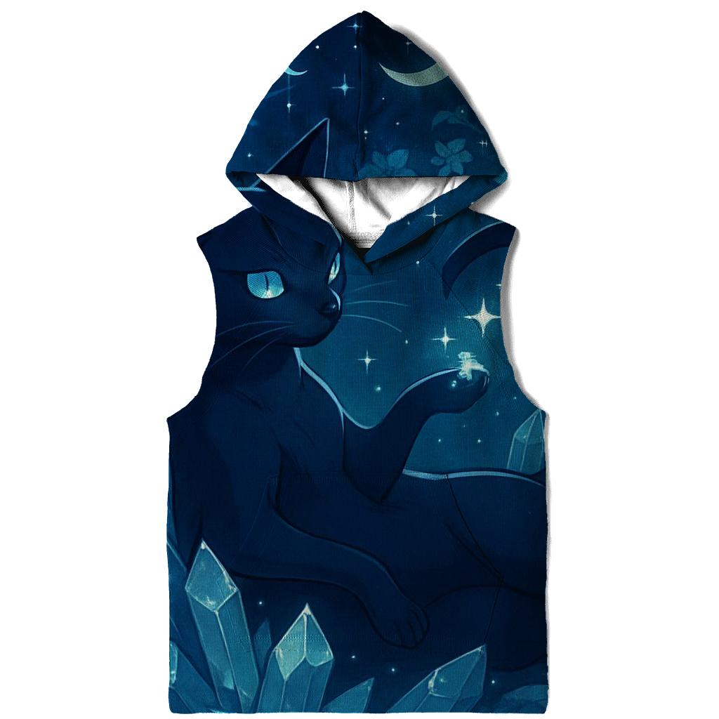 Crystal Garden Starglow Cat embroidered hoodies