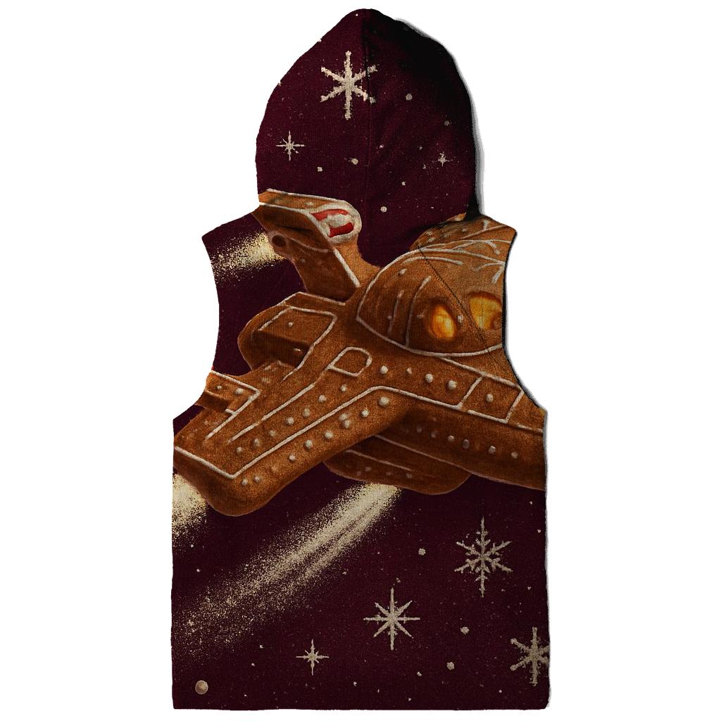 Gingerbread Starship Christmas Voyage designer hoodies