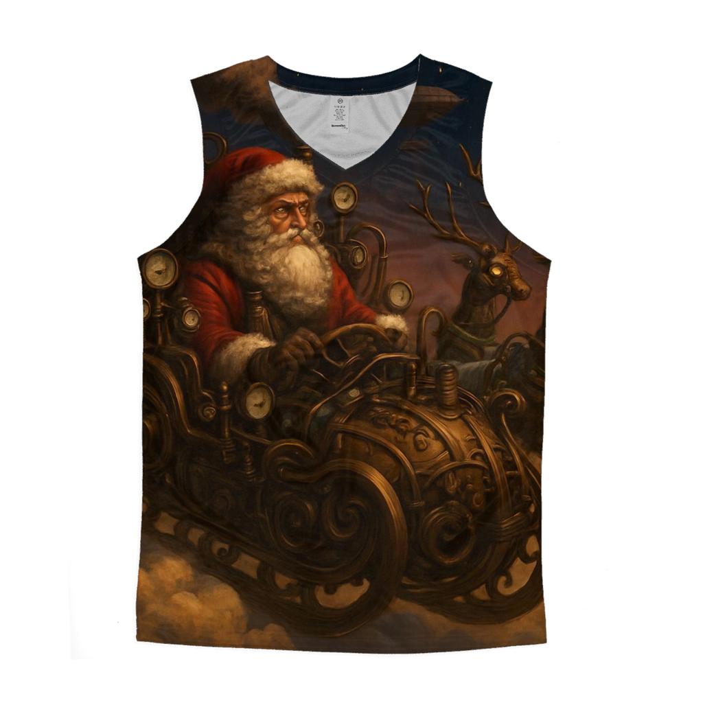 Steampunk Sky Captain Santa sports performance tank tops