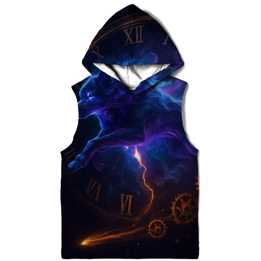 Time Rift Phantom Wolf heavyweight hoodies