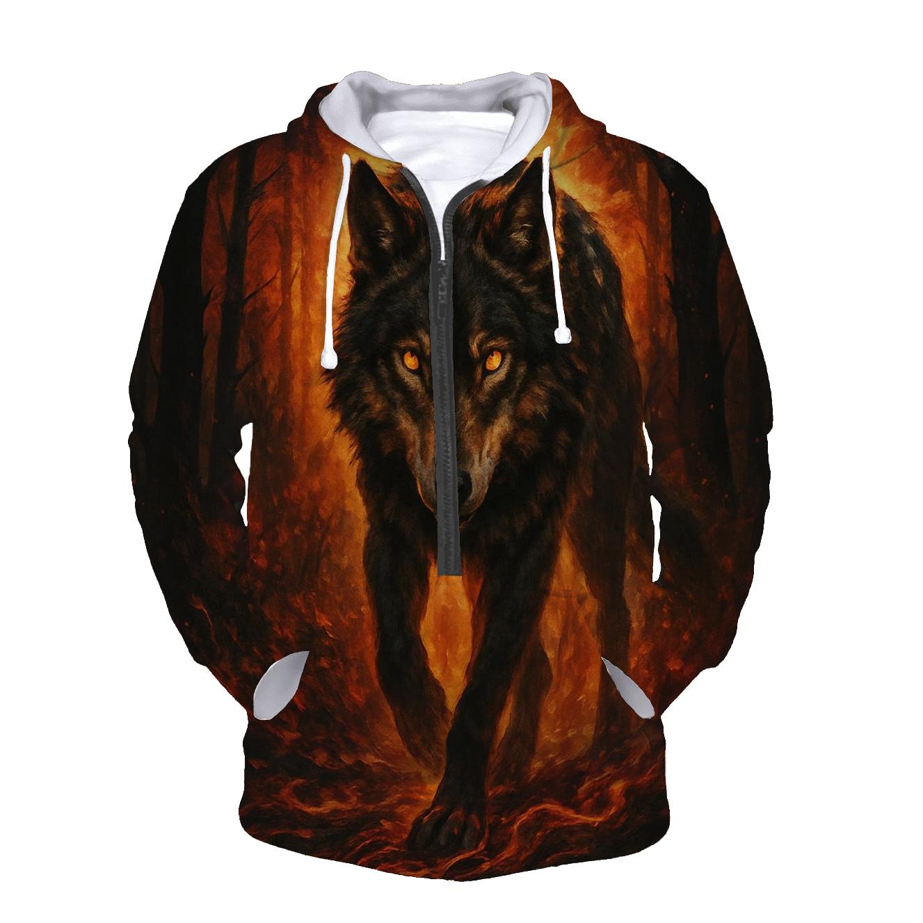 Primal Forest Ember Wolf hoodies fashion