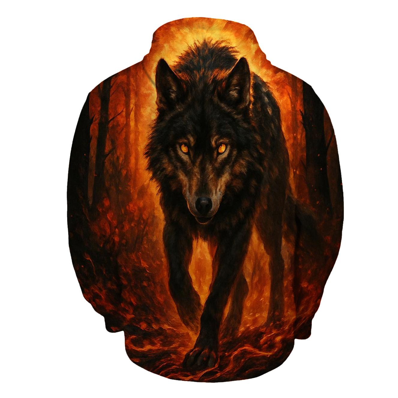Primal Forest Ember Wolf hoodies fashion