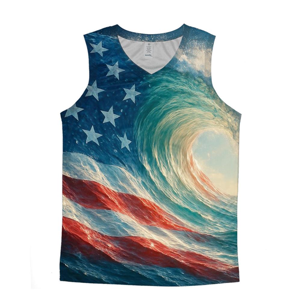 Ocean Current Banner Tide designer workout tanks