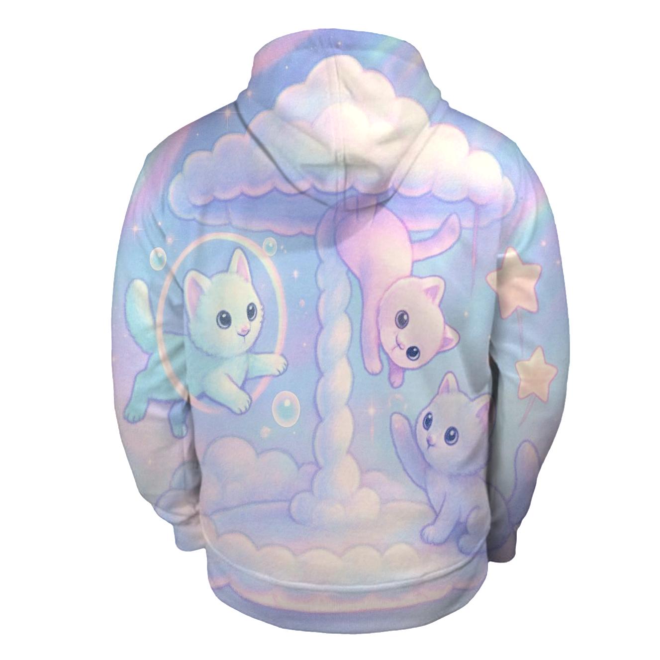 Pastel Carousel Cloud Cats hoodie styles