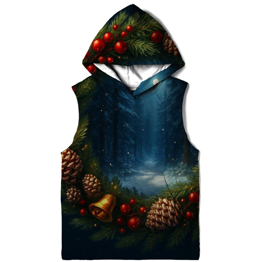 Wreath Portal To Winter Forest heavyweight hoodies