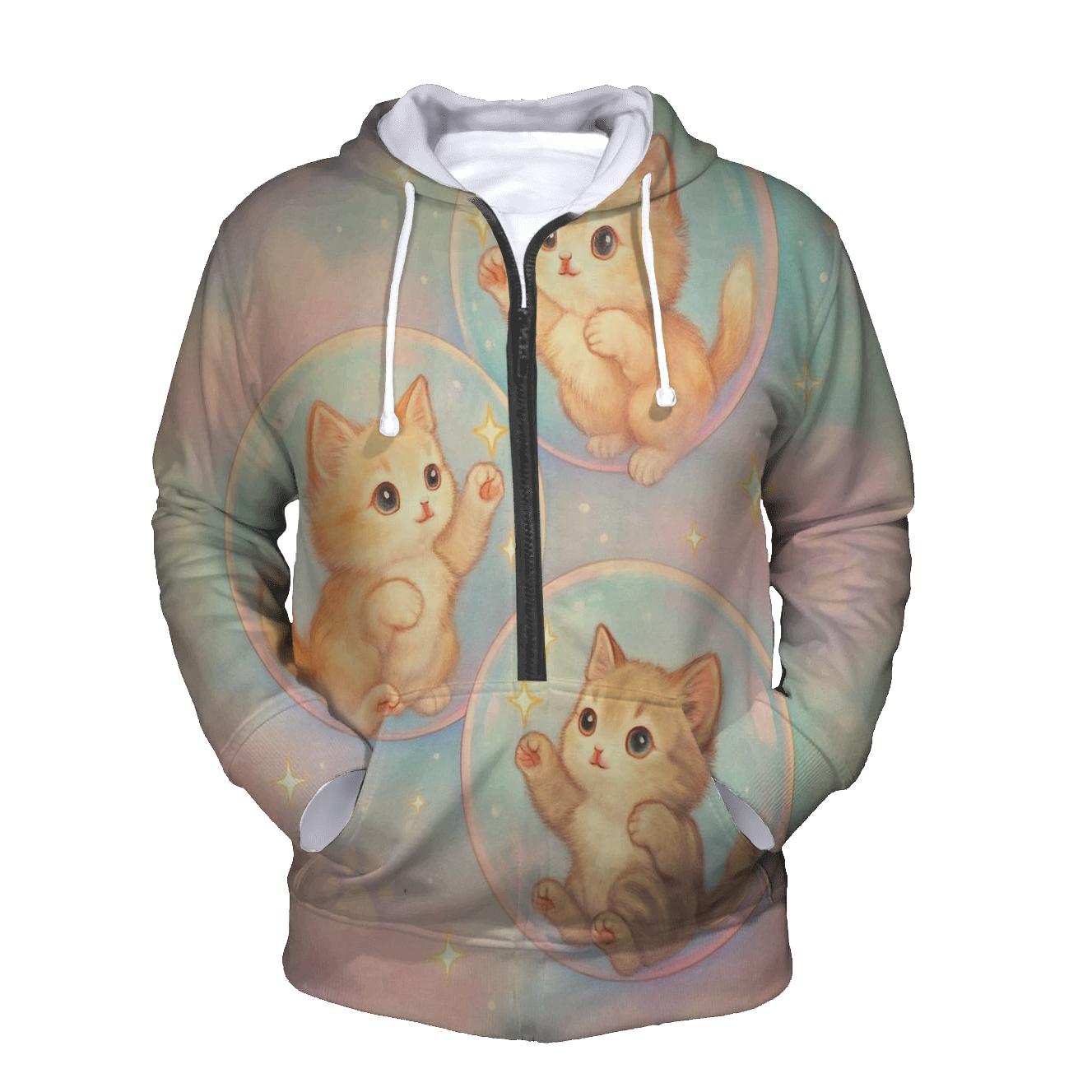 Pastel Dream Bubble Kittens heavyweight hoodies