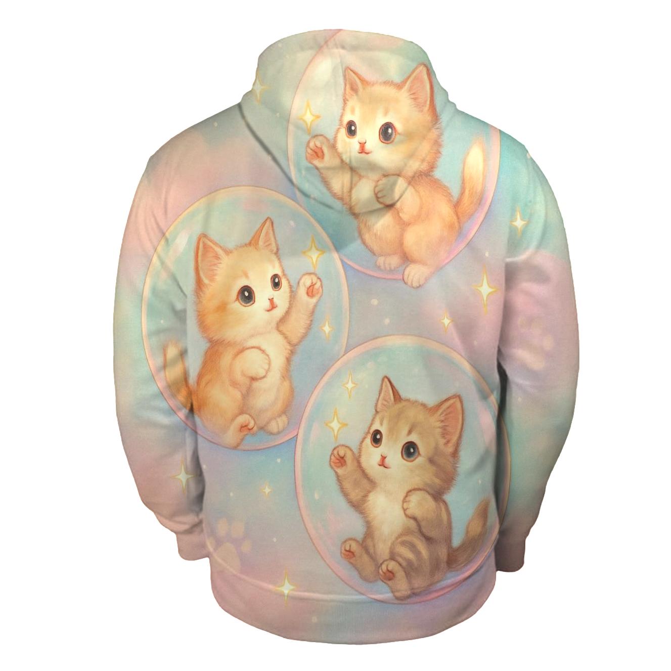 Pastel Dream Bubble Kittens heavyweight hoodies