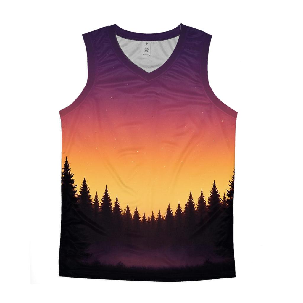 Forest Skyline Ember Veil personalized athletic tanks