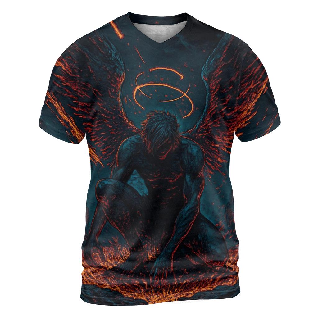 WingsOfTheFallenCometAngel vibrant all-over design tees