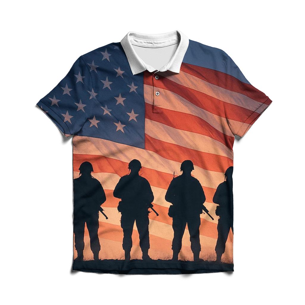 Guardian Soldiers Silhouette Dawn classic pique polos