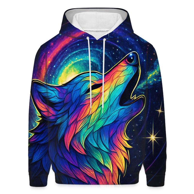 Celestial Echo Wolf hoodies fashion