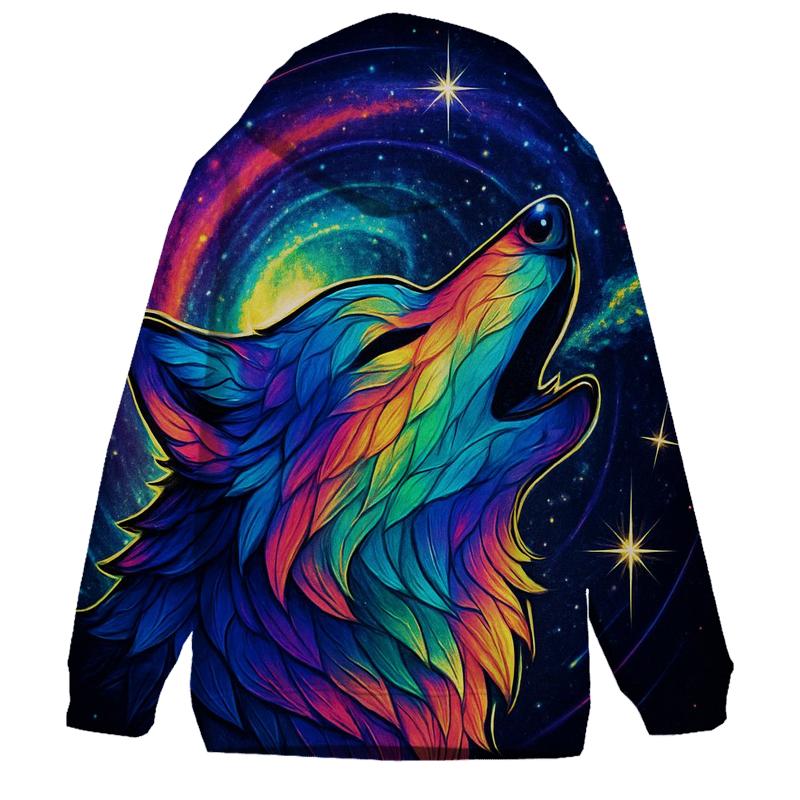 Celestial Echo Wolf hoodies fashion