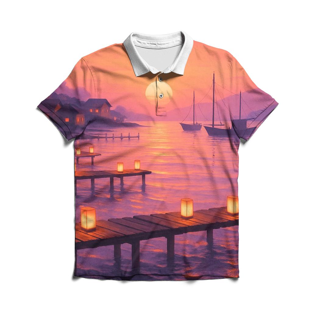 Lantern Shore At Falling Sun stylish collar polo tees