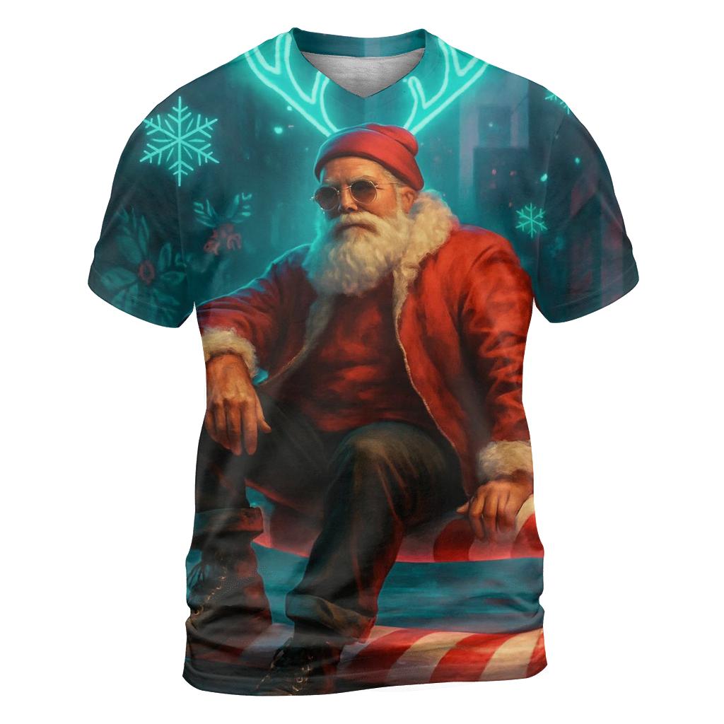 Cyber Street Santa Chill statement graphic shirts