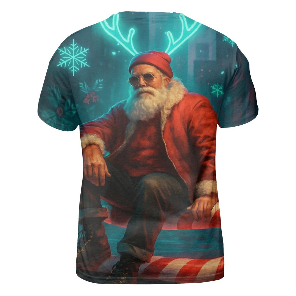 Cyber Street Santa Chill statement graphic shirts