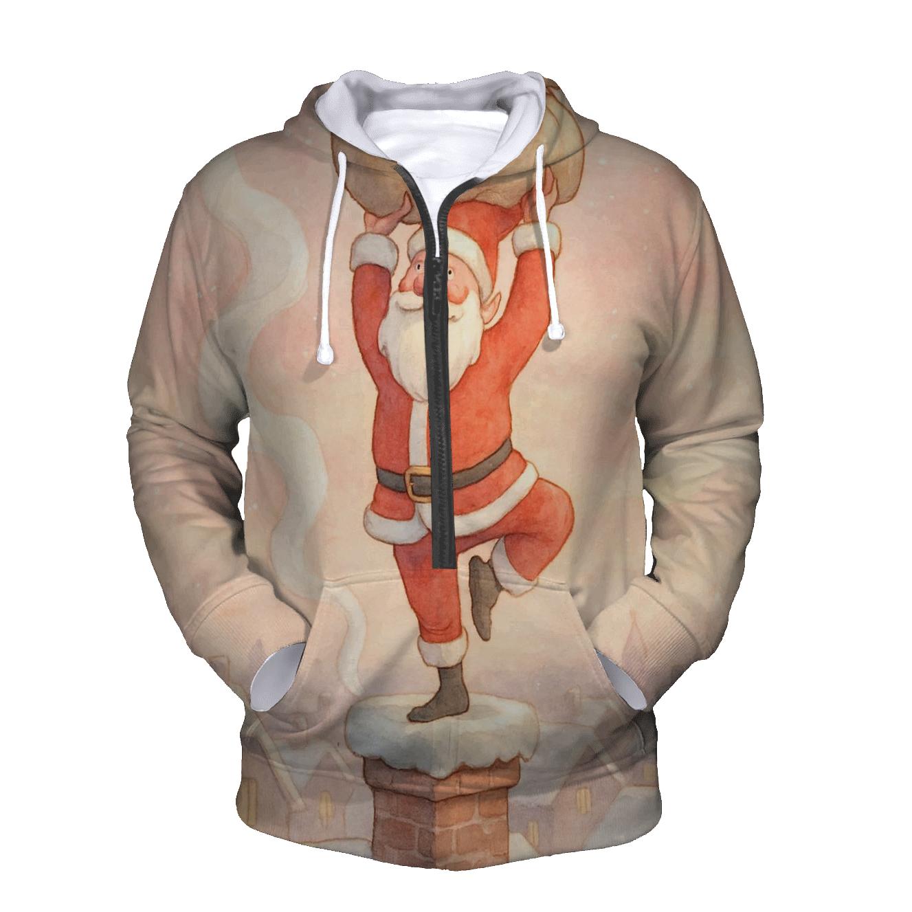 Santa Chimney Yoga Balance hoodies fashion