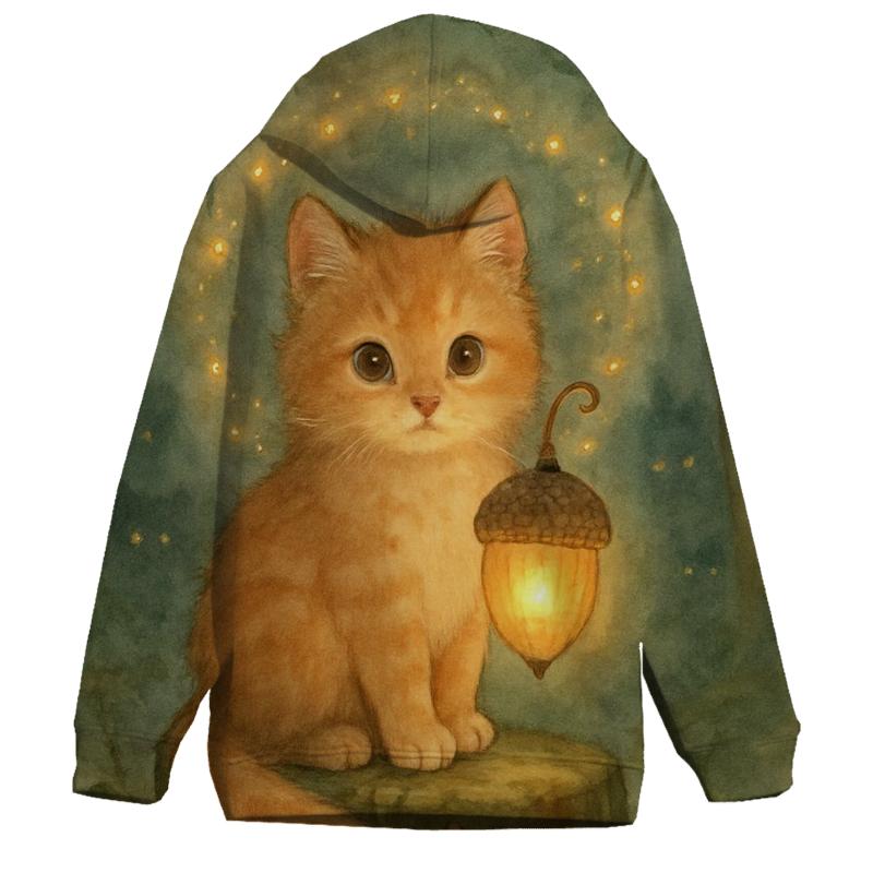 Forest Lantern Guardian Kitten hoodie designs