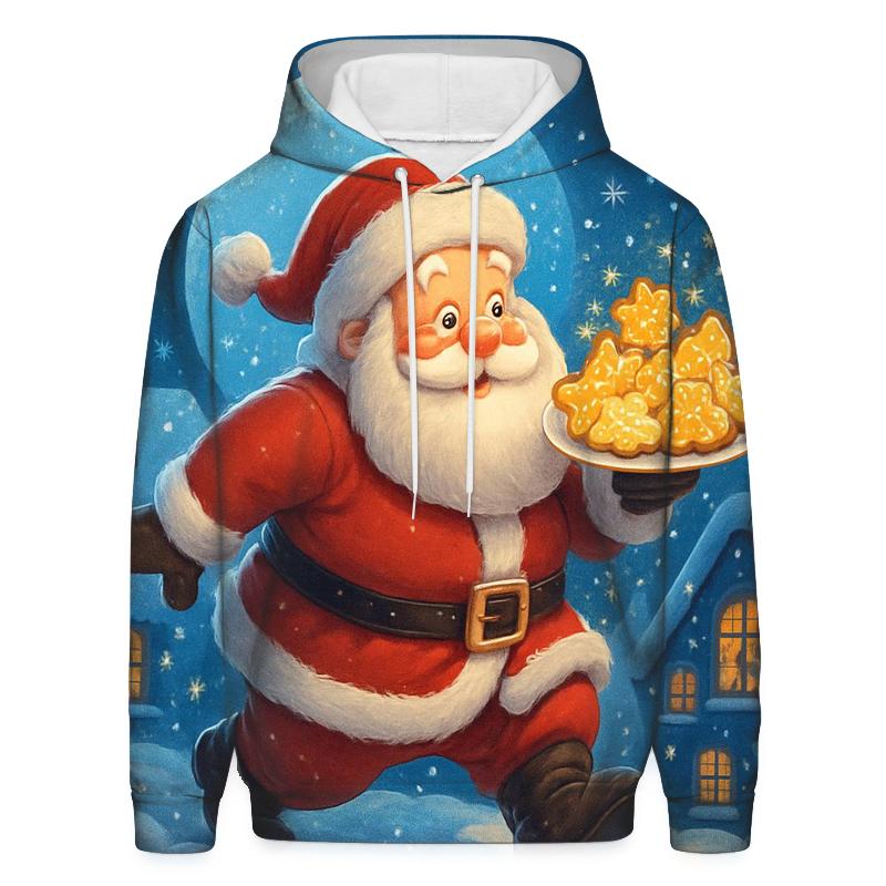 Santa Moonlight Cookie Patrol printed hoodies
